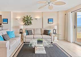 Ormond Beach Oceanfront Living Room